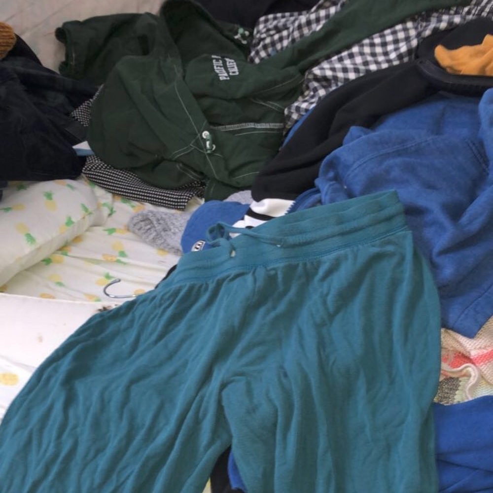 Teal pajama pants